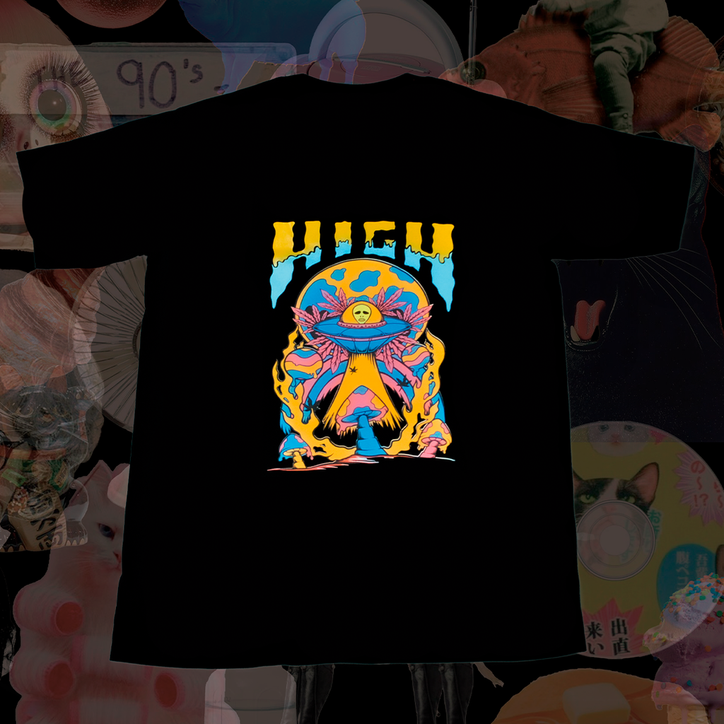 PLAYERA HIGH NEGRA 180 G