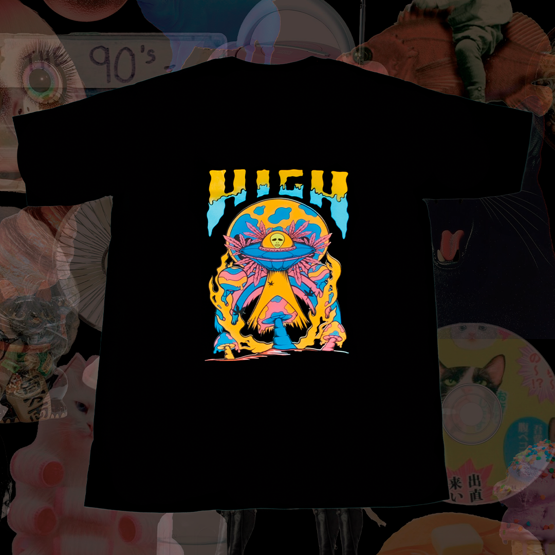 PLAYERA HIGH NEGRA 180 G
