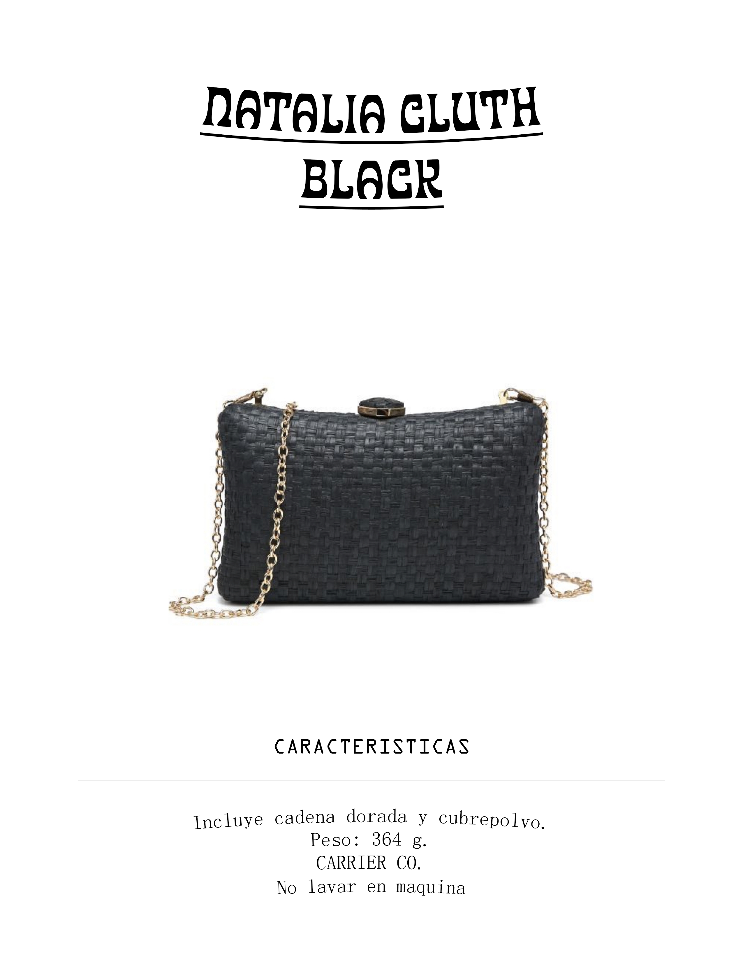 NATALIA CLUTCH BLACK