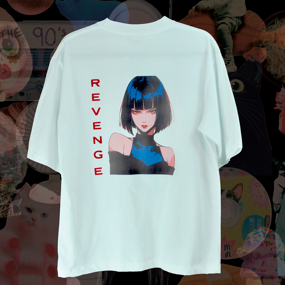 PLAYERA REVENGE BLANCA 180 G
